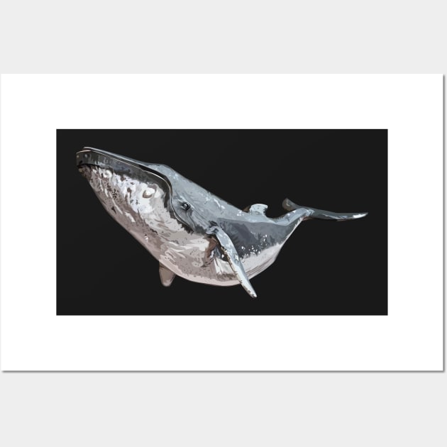 Humpback Whale Wall Art by obscurite